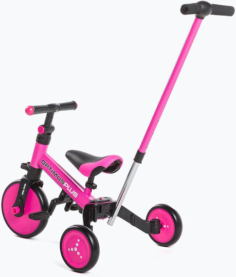 Milly Mally Optimus Plus Convertible with Parental Handle 4 in 1 for 12 Months Pink