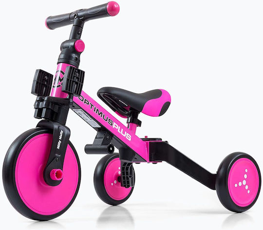 Milly Mally Optimus Plus Convertible with Parental Handle 4 in 1 for 12 Months Pink