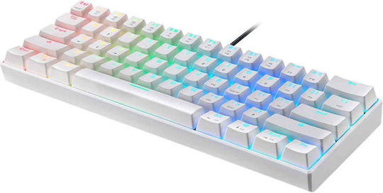 Motospeed CK61 Gaming Mechanical Keyboard 60% with Outemu Red Switches and RGB Lighting (English US) White