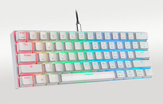 Motospeed CK61 Gaming Mechanical Keyboard 60% with Outemu Red Switches and RGB Lighting (English US) White