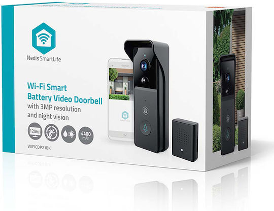 Nedis Wireless Video Intercom Set Wi-Fi Compatible with Alexa and Google Home