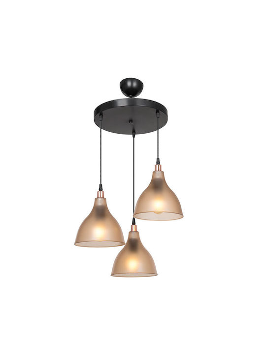 Pakketo Orazio Κρεμαστό Φωτιστικό Μελί με Ντουί E27 36x36x80εκ.