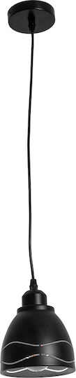 GloboStar Laguna Pendant Light Black 12.5x12.5cm GloboStar Laguna Pendant Light Black 12.5x12.5cm