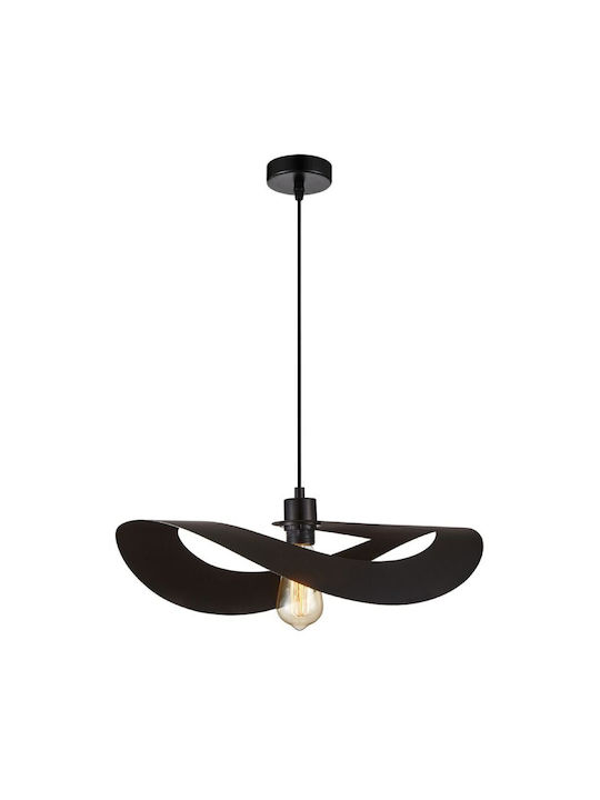 Viokef Pendant Light Black Rail with Socket E27 50x150cm