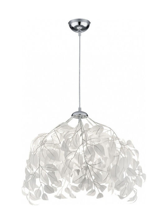 Trio Lighting Ρυθμιζόμενο Κρεμαστό Φωτιστικό Λευκό Καμπάνα με Ντουί E27 38εκ.