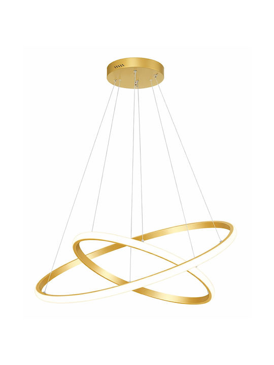 Powertech Deckenleuchte Gold LED mit Natürliches Weiß Licht 40x40x120cm