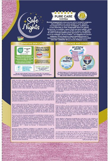 Safe Nights Diaper Pants Girl For 12-22kg 16 Pieces