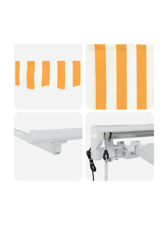 vidaXL Тента За Тераса Жълта 3x2.5m
