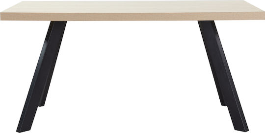 Lithos Τραπεζαρίας Beige Μαυρο 160x80x76εκ. Lithos Τραπεζαρίας Beige Μαυρο 160x80x76εκ.