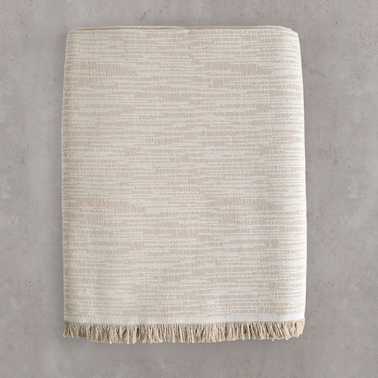 Rythmos Atticus Ριχτάρι Διθέσιου Καναπέ Ζακάρ 180x240εκ. Μπεζ