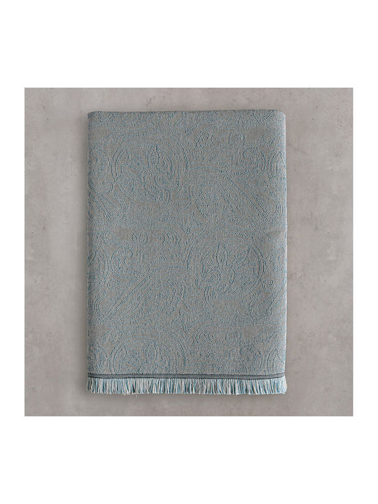 Rythmos Ivy Zweisitzer-Sofa Überwurf Zwei Seiten Jacquard 180x240cm Blau