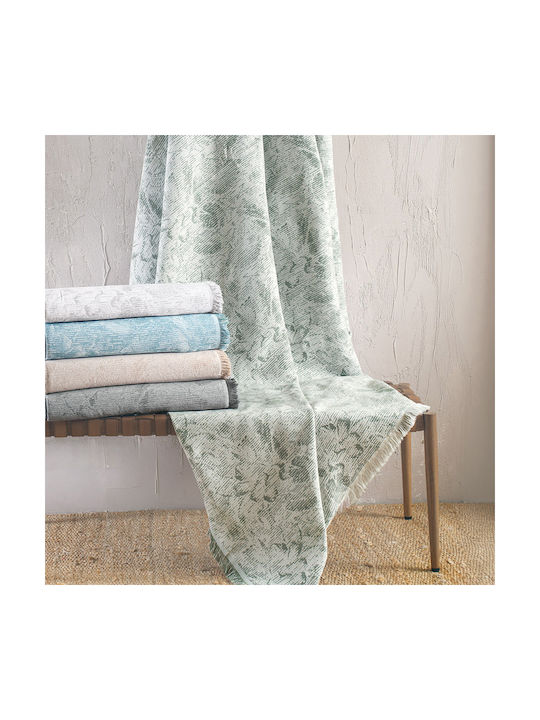 Rythmos Rythmos Decorative Pillow Case Peony Khaki 40x40cm