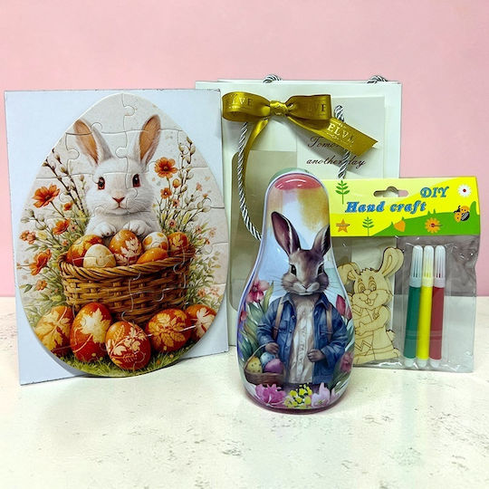 Set Paste Bunny Paint Joy Children Bunny Sweets Puzzle Diy Creative Set In A Gift Bag