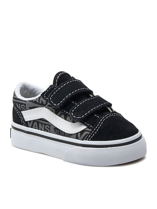 Old Skool Kids Sneakers with Scratch Black