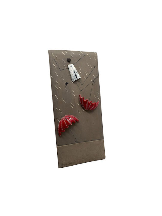 Wall Decor Handmade Made of Ceramic Material 42x21cm