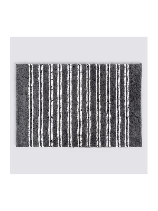 5Five Rutschfestes Badematte Grau 90x50cm
