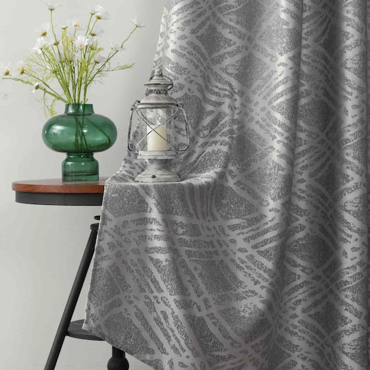 My Home Luxury Grommet Gray Curtains 270x280cm