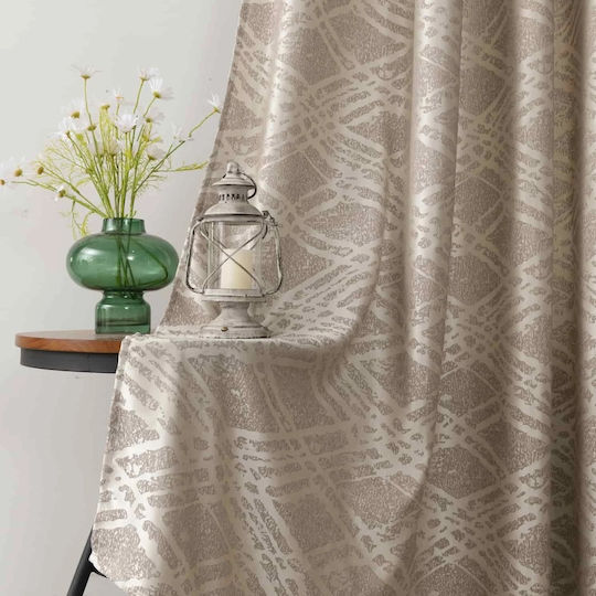 My Home Luxury Grommet Beige Curtains 270x280cm