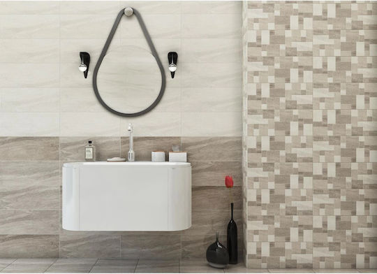 Kai Group Light Плочка За Под И Стена За Вътрешно Пространство Керамична Гланцирана 50x20cm Light Grey