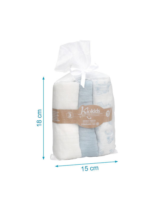 Kiokids Πάνα Αγκαλιάς 70x70cm 3τμχ