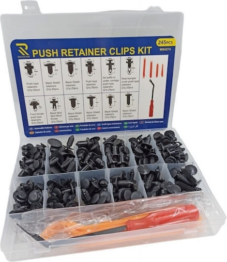 Car Plastic Clips 245 Pieces