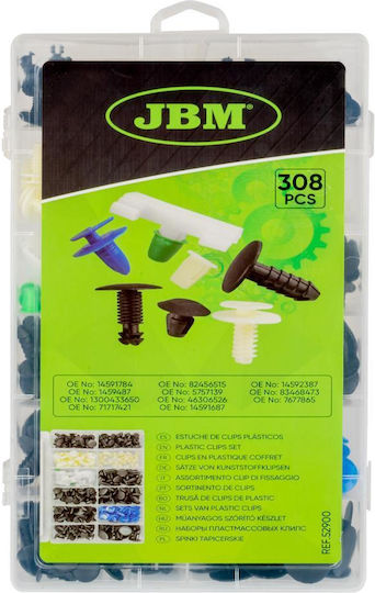 JBM Пластмасови Клипсове за Кола 308бр