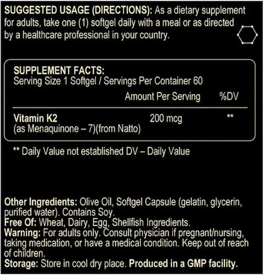Fuel Up Vitamin K for Bone Health 60 Softgels