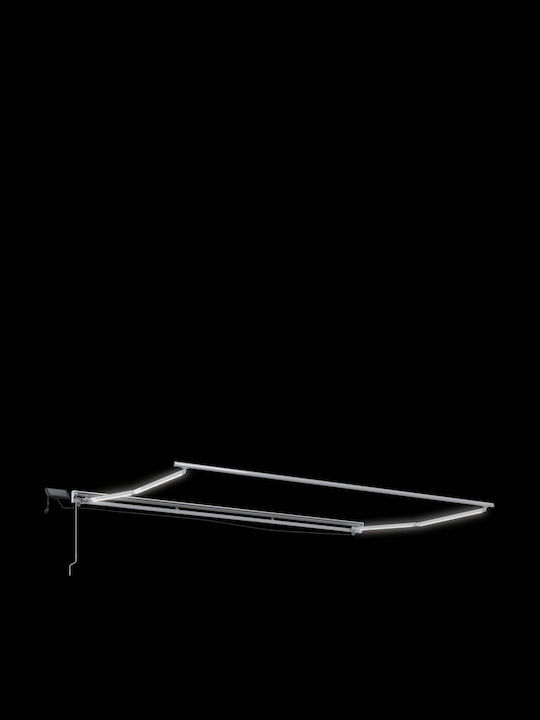 vidaXL Τέντα Βεράντας με Led Γκρι 5x3m