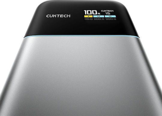 Cuktech PB150S Power Bank 15000mAh 100W με Θύρα USB-A και 2 Θύρες USB-C Γκρι