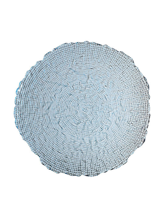 Estia Roche Glass Serving Platter Blue 32x32cm