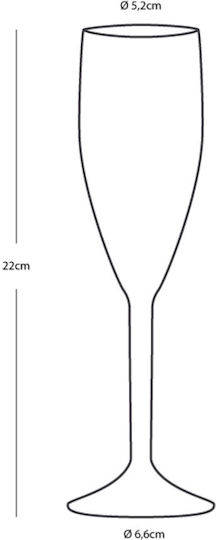 Marine Business Sailor Soul Champagne Glass Set made of Glass Goblets 170ml 6 Pieces
