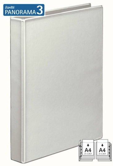 Bantex Mechanical Binder Pocket Laminated Pp 2 D-rings 30 Mm 50 Mm Spine Bantex White
