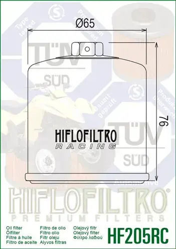 Oil Filter Hiflofiltro Yamaha Tracer 9 Tracer 9 GT MT-09 21-25 HF205RC