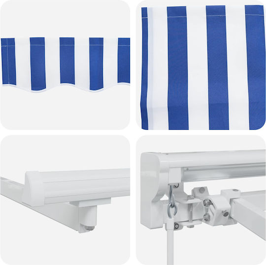 vidaXL vidaXL Blue Awning Frame with PU Coating 2.5x3m