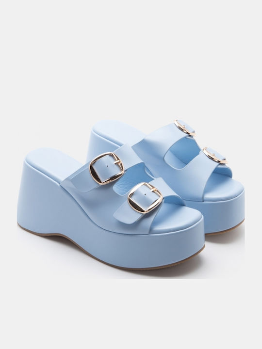 Sommer Damenplattformen Hellblaue