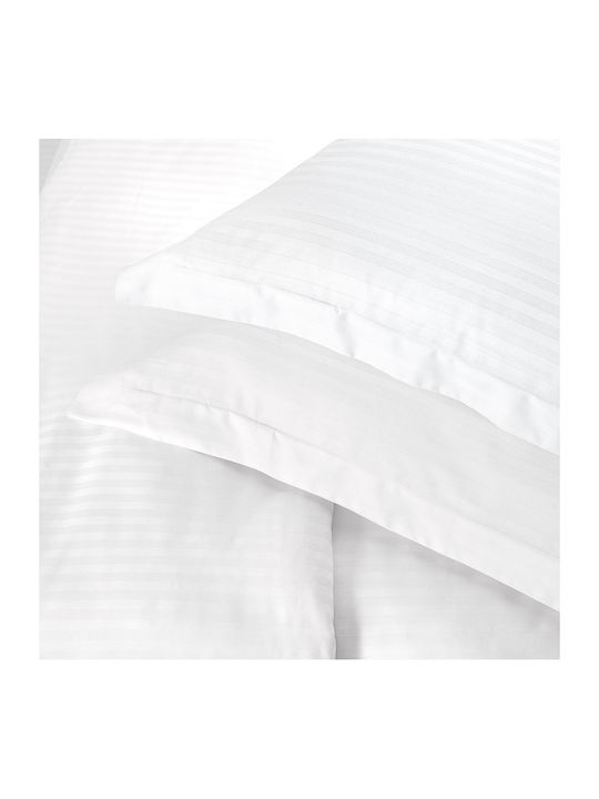 Rythmos Σετ Παπλωματοθήκη 250x270cm Υπέρδιπλη με 2 Μαξιλαροθήκες Λευκή