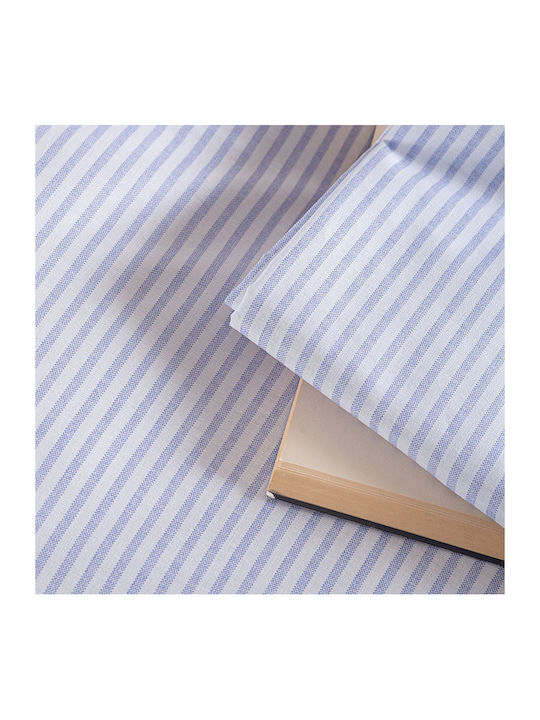 Rythmos Cotton Duvet Cover Set 160x250cm Single with Pillowcase Motiv Light Blue