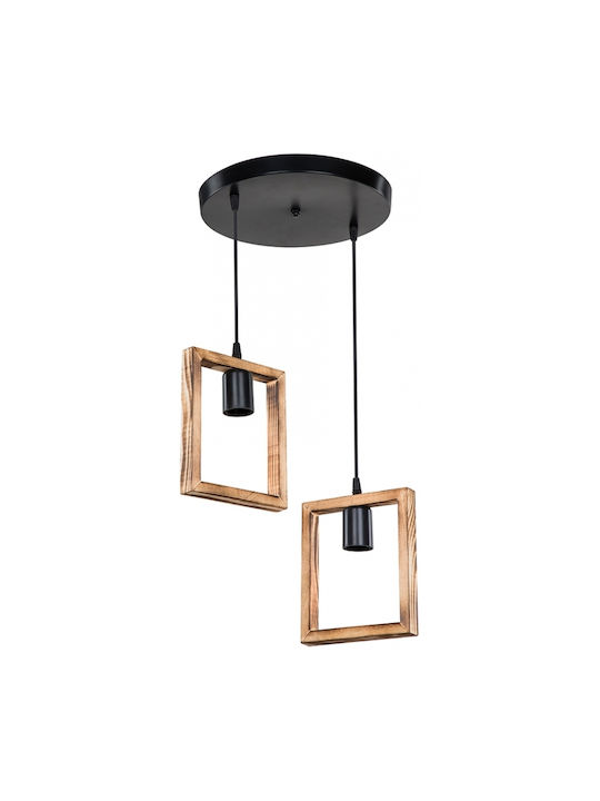 GloboStar Edison Pendant Light Beige with Socket E27 43x43x83cm