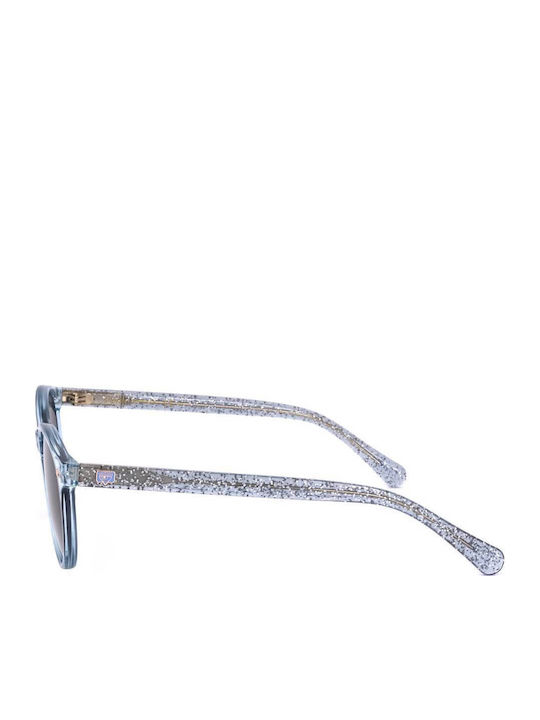 Chiara Ferragni Women's Sunglasses with Blue Frame and Black Lens