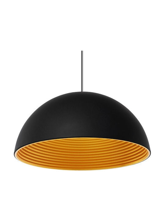 GloboStar Medea Висящо Таванно Осветително Тяло Златиста Камбанка с Цокъл E27 60x30x30см