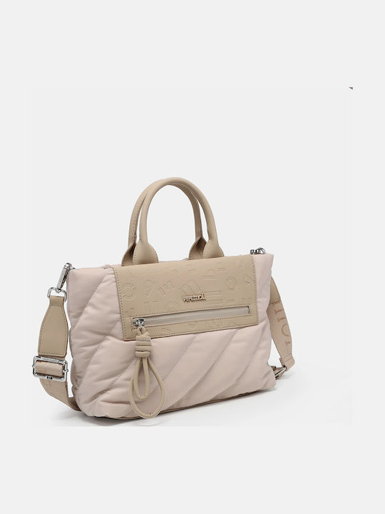 Damentasche Crossbody Beigefarbe