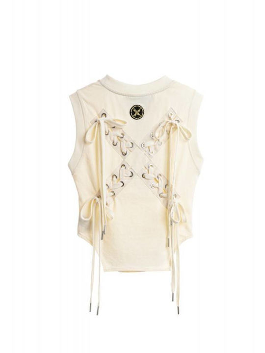 Women's Summer Short Sleeve Blouse Ecru