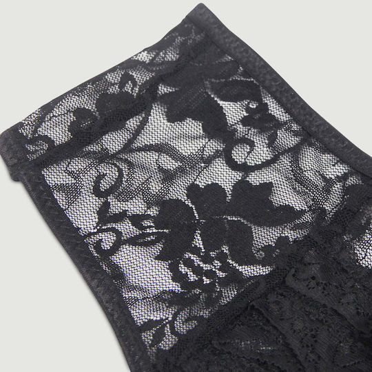 Plus Size Sexy Spitze Slip Schrittfrei Panty Schwarz