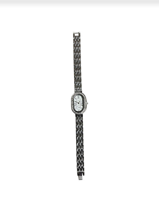 Yunkou Womens Watch 33mm Battery With Silver Metal Bracelet