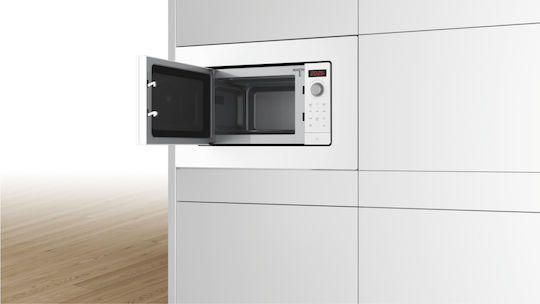 Bosch Εντοιχιζόμενος Φούρνος Μικροκυμάτων 20lt Λευκός