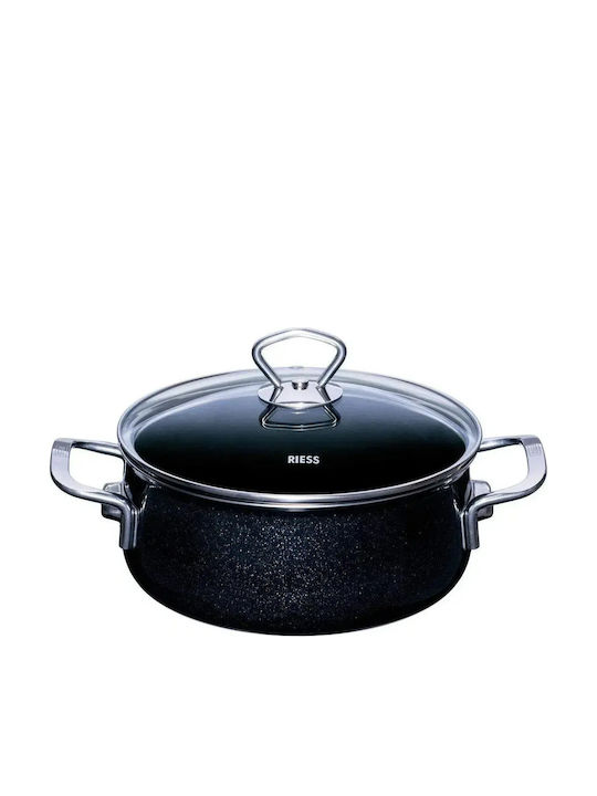 Riess Black Magic Pots Set from Aluminum with Ceramic Interior Coating 5 Pieces