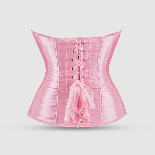Strapless Corset Satin Strapless Palace Inspired Corset Top Pink