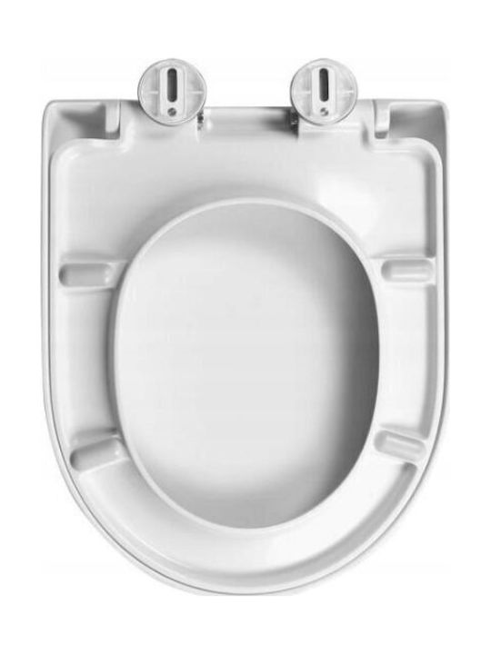 Estiva Capac WC Închidere Lentă Plastic Alb