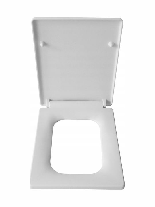 Estiva Capac WC Închidere Lentă Plastic Alb