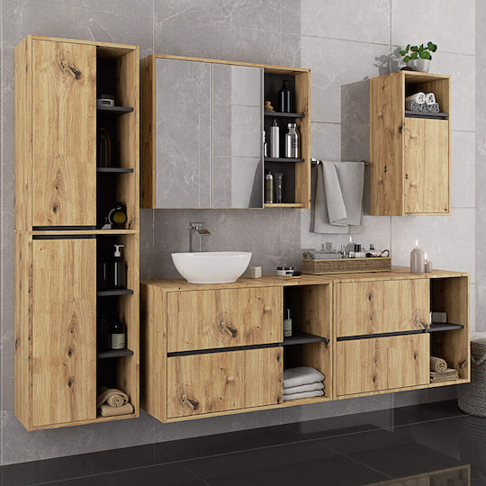 Akord Furniture Factory Dulap De Baie 35x30x80cm Stejar